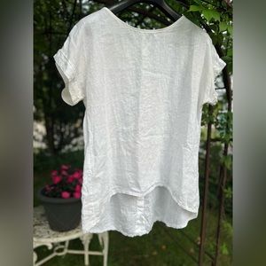 Terzo Millennio small white linen top